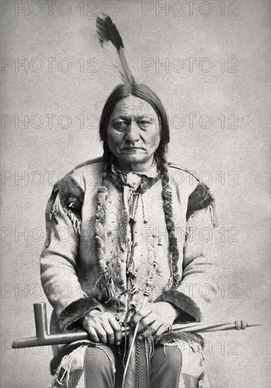 Sitting Bull With Peace Pipe