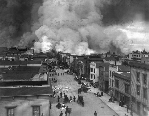 SF 1906 Earthquake Burning