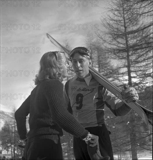 Olympic Games St. Moritz 1948: winner Henri Oreiller.