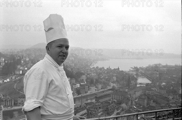 Lucerne, Josef Hv§fliger, Chef in the Hotel Chv¢teau Gvºtsch; 1967.