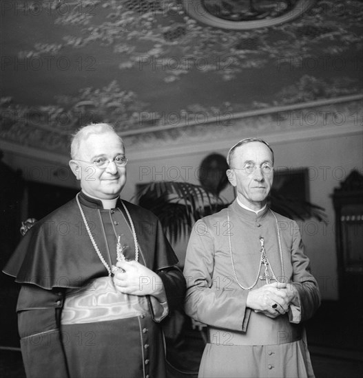 Monsignore Bernardini and bishop of Chur, Christian Caminada.