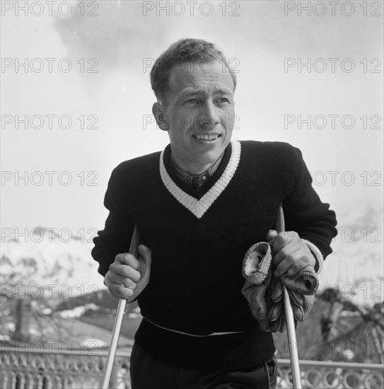 Skier Walter Schuster around 1955.