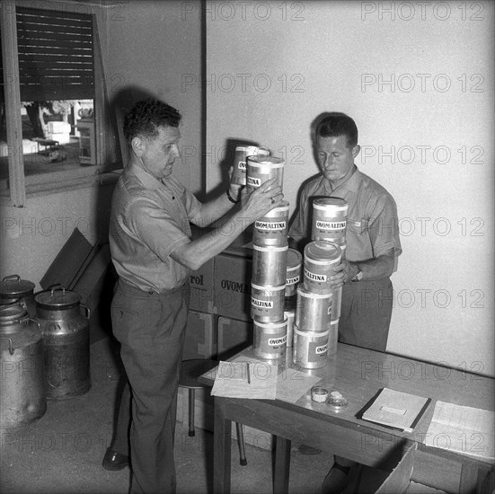 Rome 1960: Ovomaltine preparation.