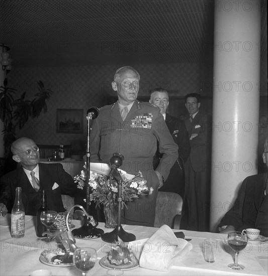 Field Marshal Montgomery in Zurich, 1949.