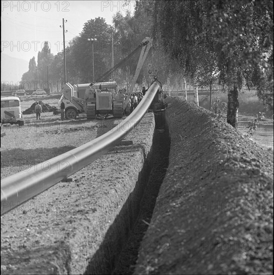 Rheintal, Pipeline under construction; 1961.