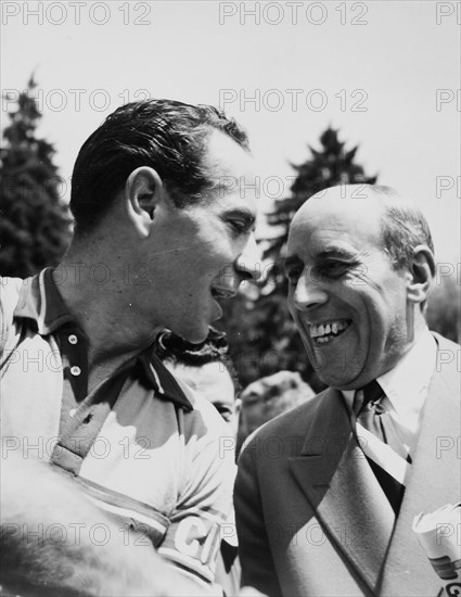 Tour de Suisse 1953: Hugo Koblet and Rudolf Bernhard.