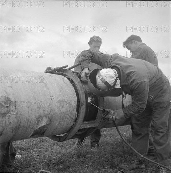 St. Margrethen, central european pipeline under construction;; 1961.