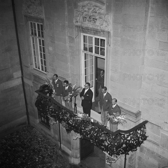 Rome 1960: Reception of the Swiss military team.