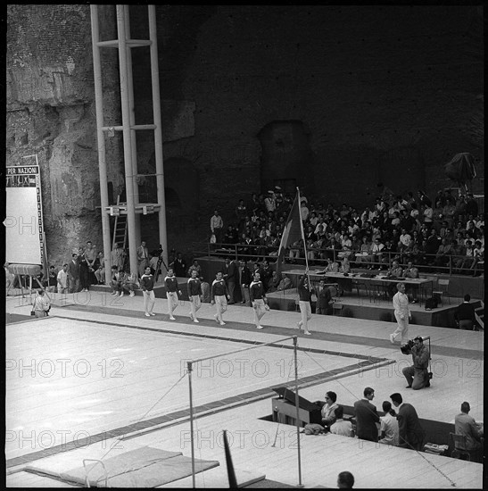 Olympic Games Rome 1960: Entering of the Swiss team.