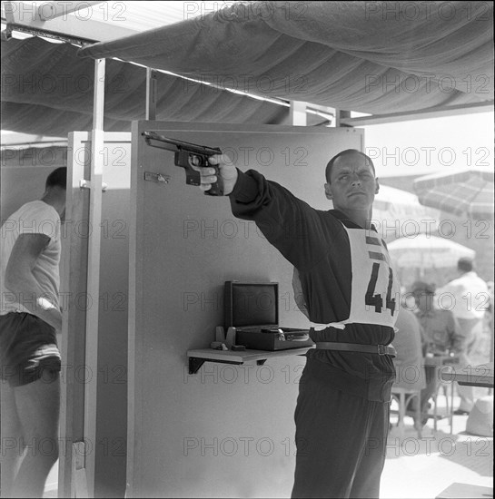 Olympic Games Rome 1960: Imre Nagy shooting.