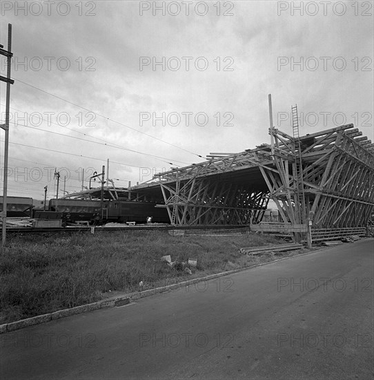 Redevelopment of the traffic, Baden 1961.