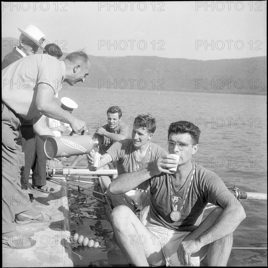 Rome 1960: French four with Ovomaltine.