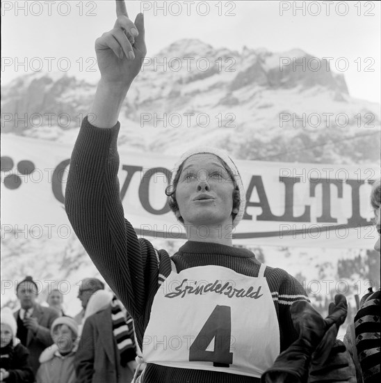 Skier Liselotte Michel, around 1958.