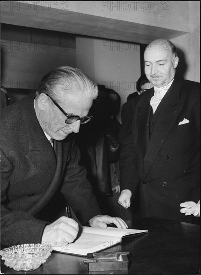 Giovanni Gronchi, president of Italy, around 1960.