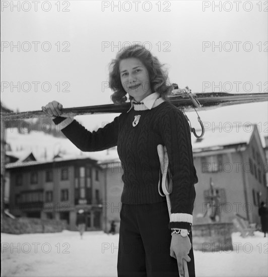 Duchess of Alba in her holidays in Switzerland.