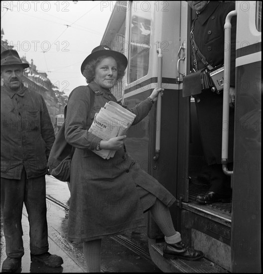 Women during World War 2; postwoman; 1940.