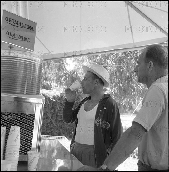 Rome 1960: Emil Zatopek with Ovomaltine.