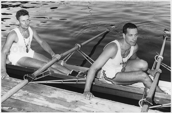 Olympic Games Rome 1960: The double two Larcher-Hürlimann.