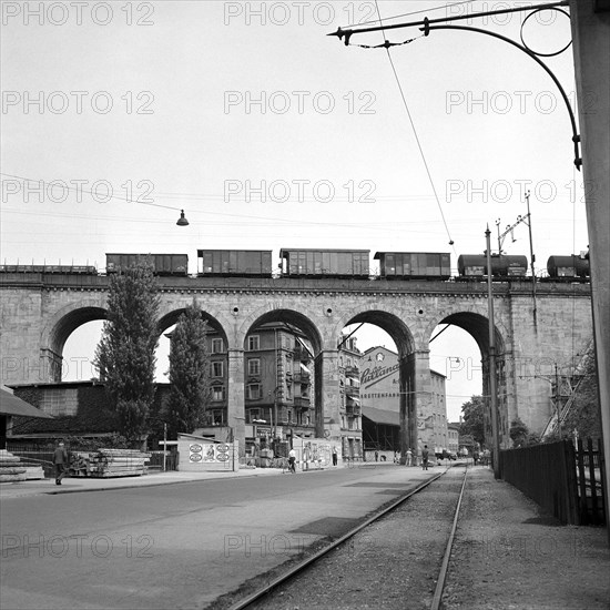 Sihl viaduct; renovation; 1955.