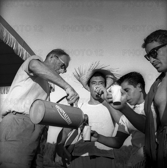 Rome 1960: Wrestler with Ovomaltine.