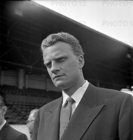 Baptist preacher Billy Graham, Zurich 1955.