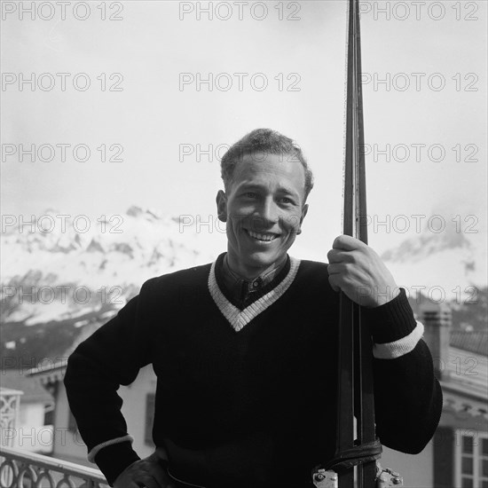 Skier Walter Schuster around 1955.