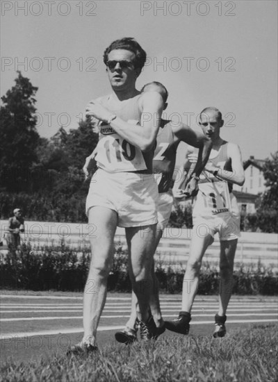 Swiss Championships Walking 1952: Fritz Schwab (110).