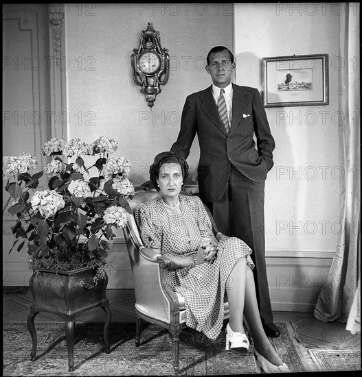 Doña Maria and Don Juan, Countess and Count of Barcelona, around 1947.