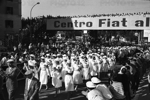 Rome 1960: Opening ceremony, entering of the Russian team.