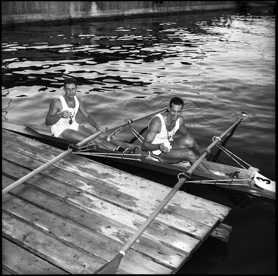 Olympic Games Rome 1960: The double two Larcher-Hürlimann.