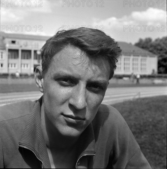 Shotputter Bruno Graf, 1960.