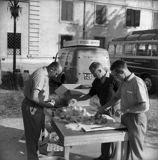 Rome 1960: Ovomaltine preparation.