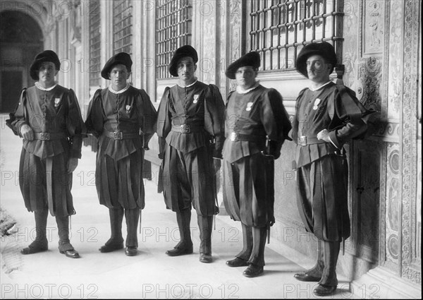 Swiss Guards around 1920.