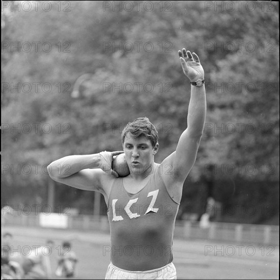 Shotputter Bruno Graf, 1960.