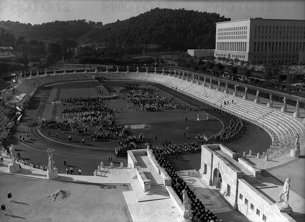 Rome 1960: Opening ceremony at the Olympic stadium.