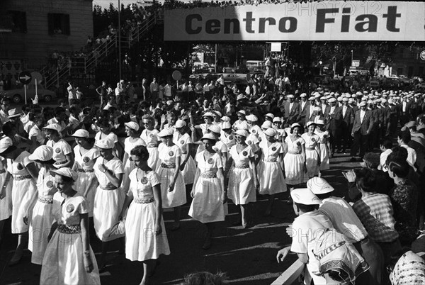 Rome 1960: Opening ceremony, entering of the Russian team.