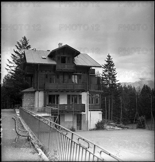 Chalet Le Printemps in Crans, um 1947.