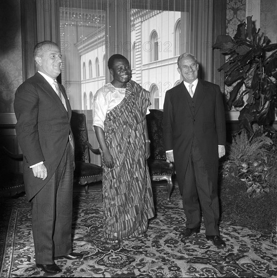 Nello Celio, Kwaku Baprui Asante, Roger Bonvin, Berne 1967.