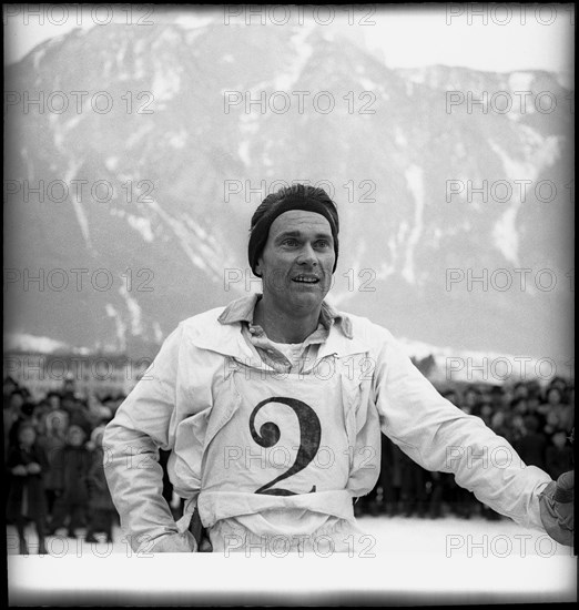 Alfons Voit, winner of the 8th Pragell race 1947