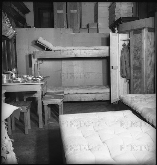 After World War 2: simple living equipment in a box.