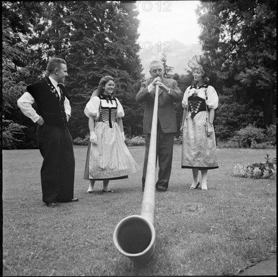 Ted Heath in Switzerland, 1960.