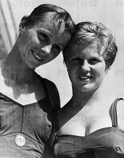 Olympic Games Rome 1960: Paula Jean Pope, Ingrid Krämer.