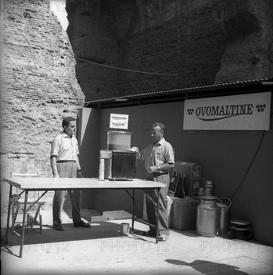 Rome 1960: Ovomaltine stand.