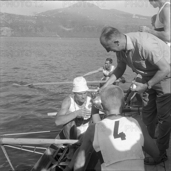 Rome 1960: Gerd Cintl with Ovomaltine.