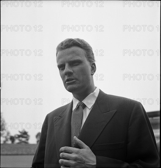 Baptist preacher Billy Graham, Zurich 1955 .