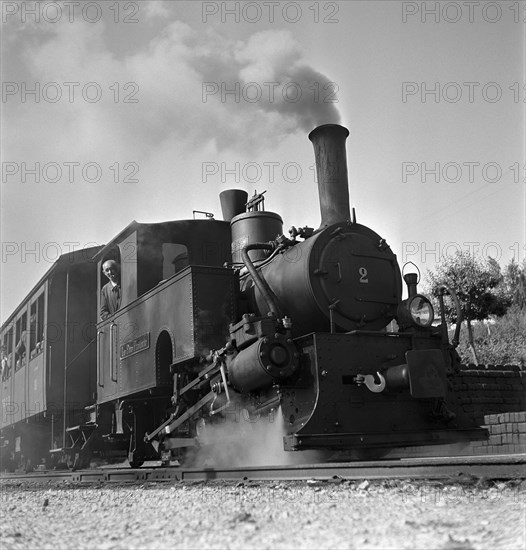 Steam engine in Le Locle in 1946