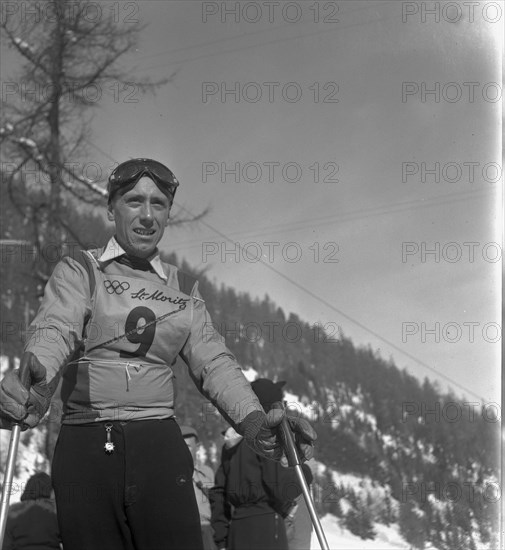 Olympic Games St. Moritz 1948: winner Henri Oreiller .