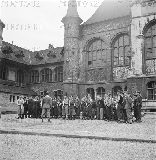 Mountain camp for sports, around 1943.