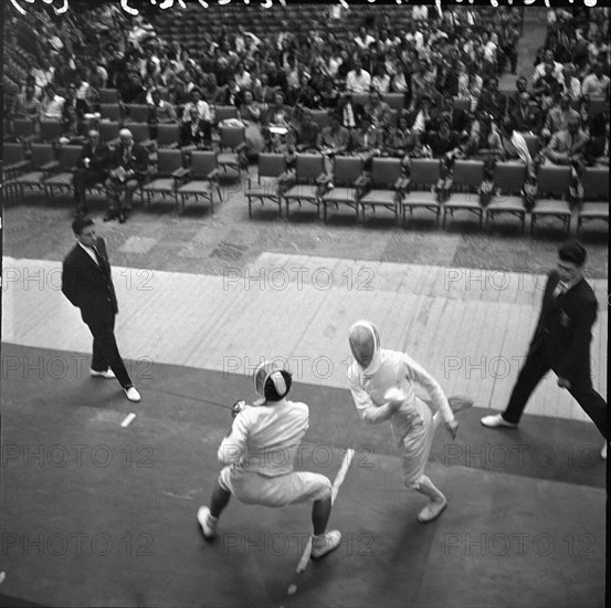 Olympic Games Rome 1960: Olympic champion Karpati gegen  Jakow Rylski.