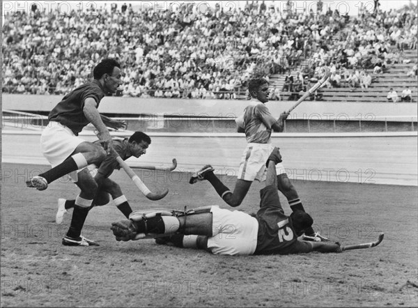 Olympic Games Rome 1960: Canadian Hockey final Pakistan vs. India .